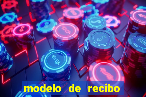 modelo de recibo de pagamento word