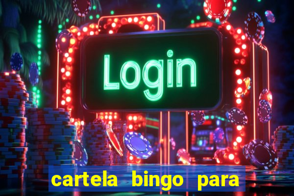 cartela bingo para cha de cozinha imprimir gratis
