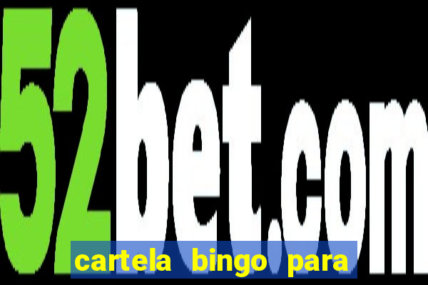 cartela bingo para cha de cozinha imprimir gratis