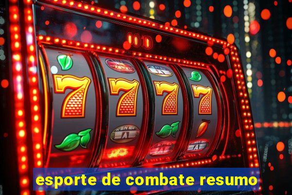 esporte de combate resumo