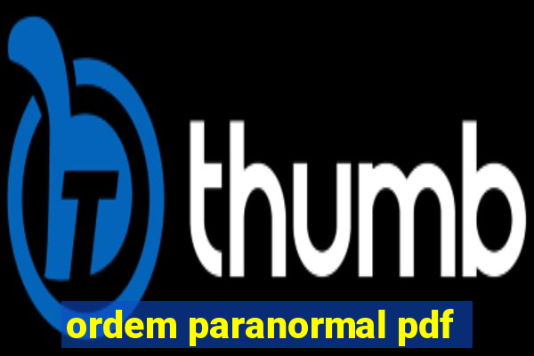 ordem paranormal pdf