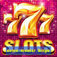 como montar bingo brinquedos toia