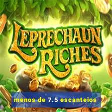 menos de 7.5 escanteios