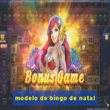 modelo de bingo de natal