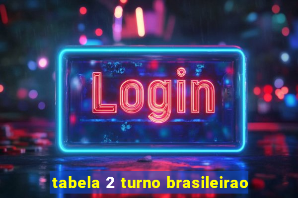 tabela 2 turno brasileirao