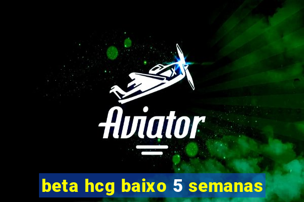 beta hcg baixo 5 semanas