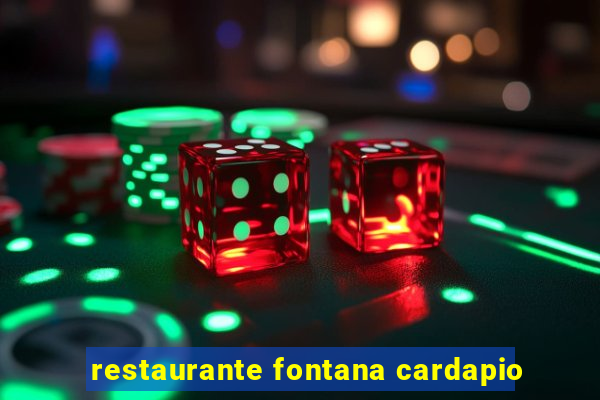 restaurante fontana cardapio