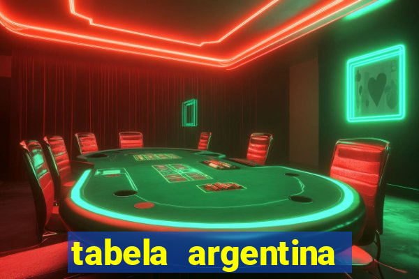 tabela argentina torneo betano