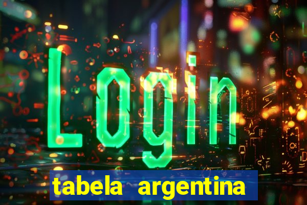 tabela argentina torneo betano