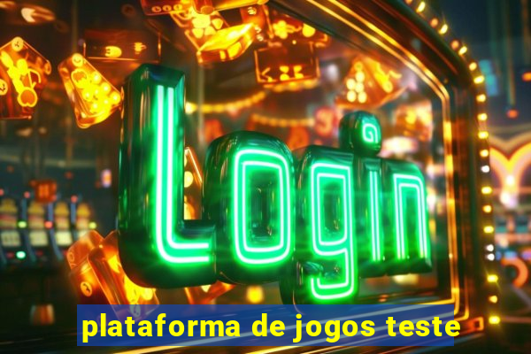 plataforma de jogos teste