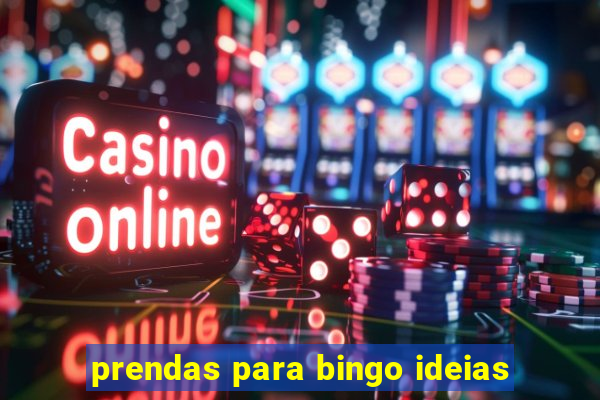 prendas para bingo ideias