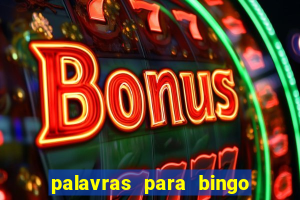 palavras para bingo cha de bebe