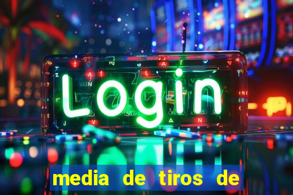 media de tiros de meta por jogo