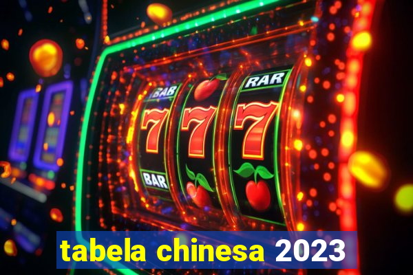 tabela chinesa 2023