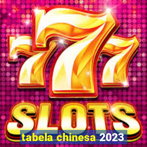 tabela chinesa 2023