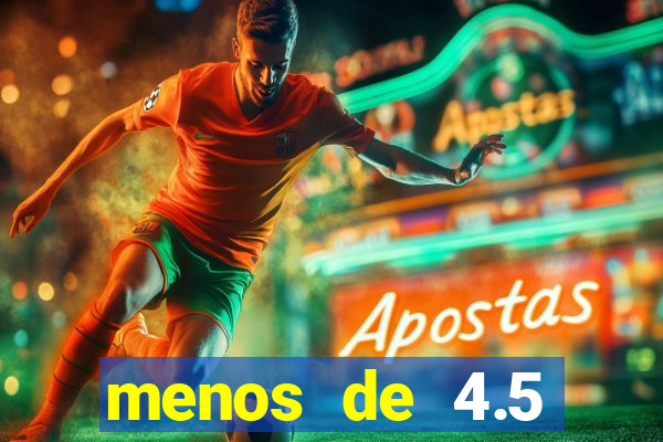 menos de 4.5 escanteios o que significa