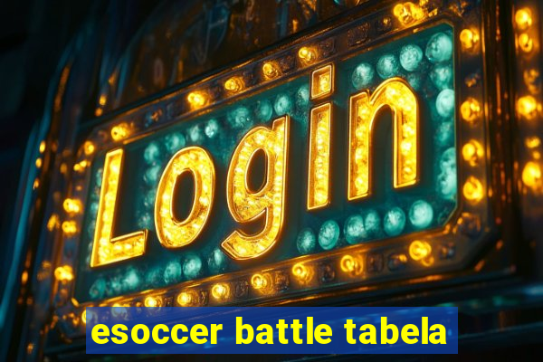 esoccer battle tabela