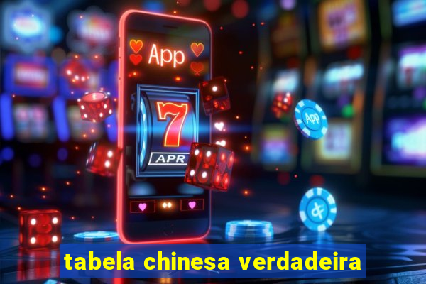 tabela chinesa verdadeira