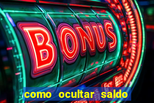 como ocultar saldo na betfair