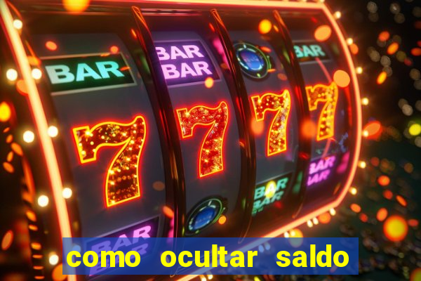 como ocultar saldo na betfair