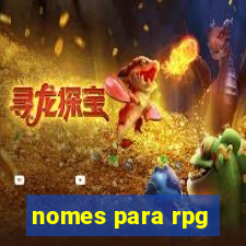 nomes para rpg