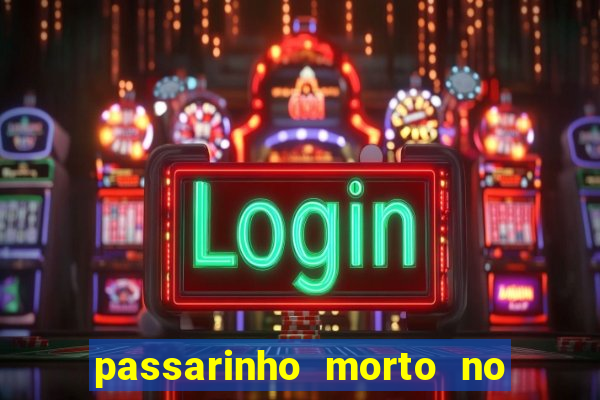 passarinho morto no quintal significado espiritual