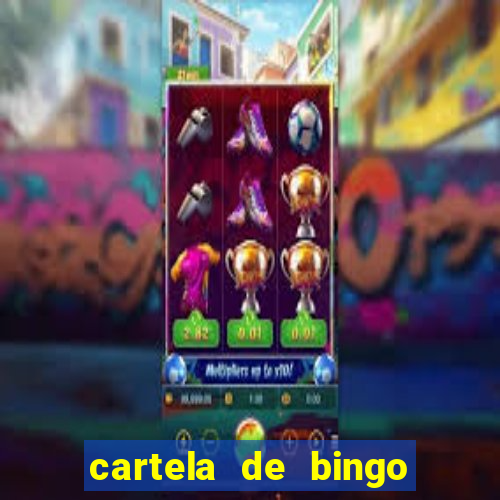 cartela de bingo cha de bebe