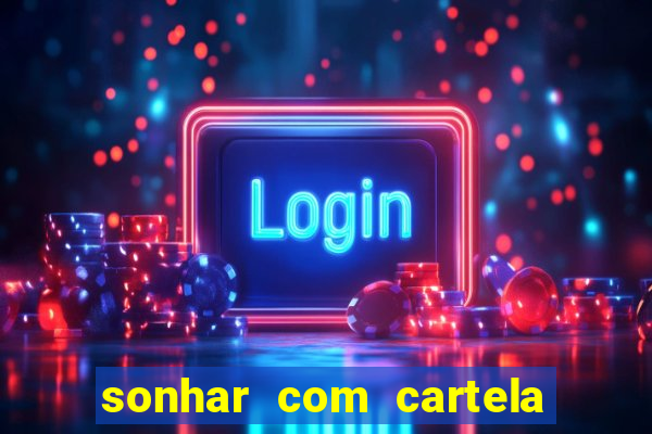 sonhar com cartela de bingo