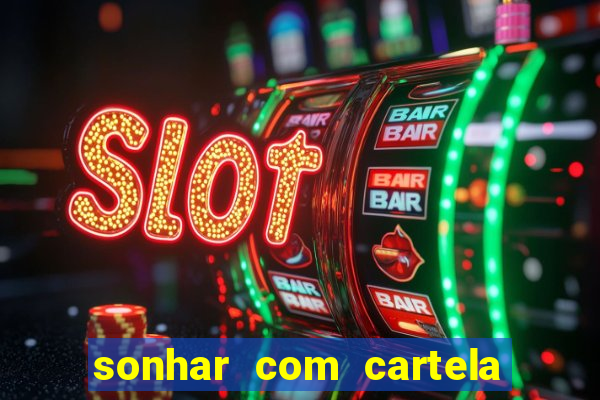 sonhar com cartela de bingo