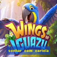 sonhar com cartela de bingo