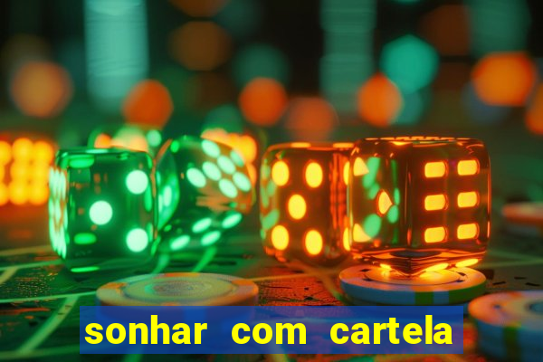 sonhar com cartela de bingo