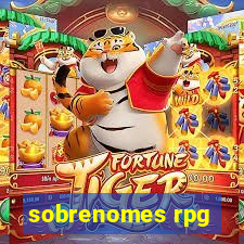 sobrenomes rpg