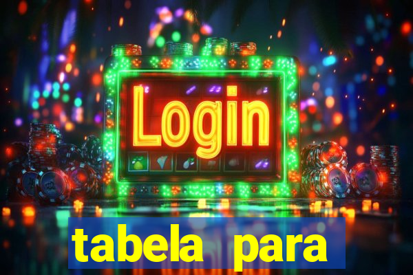 tabela para misturar cores