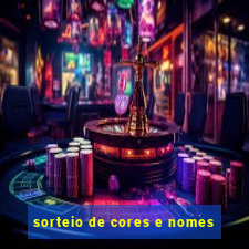 sorteio de cores e nomes