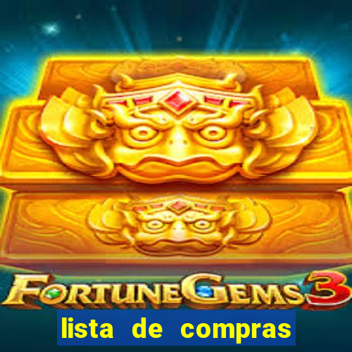 lista de compras mensal para 2 pessoas