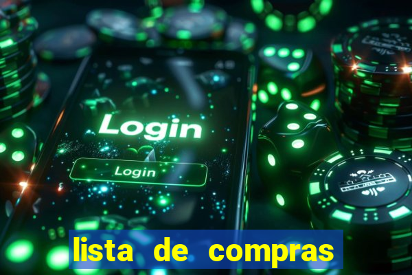 lista de compras mensal para 2 pessoas