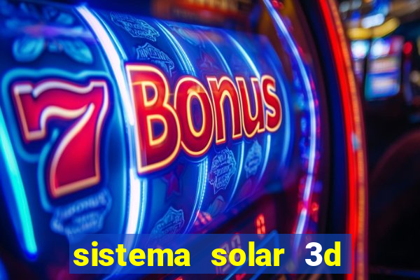 sistema solar 3d em movimento
